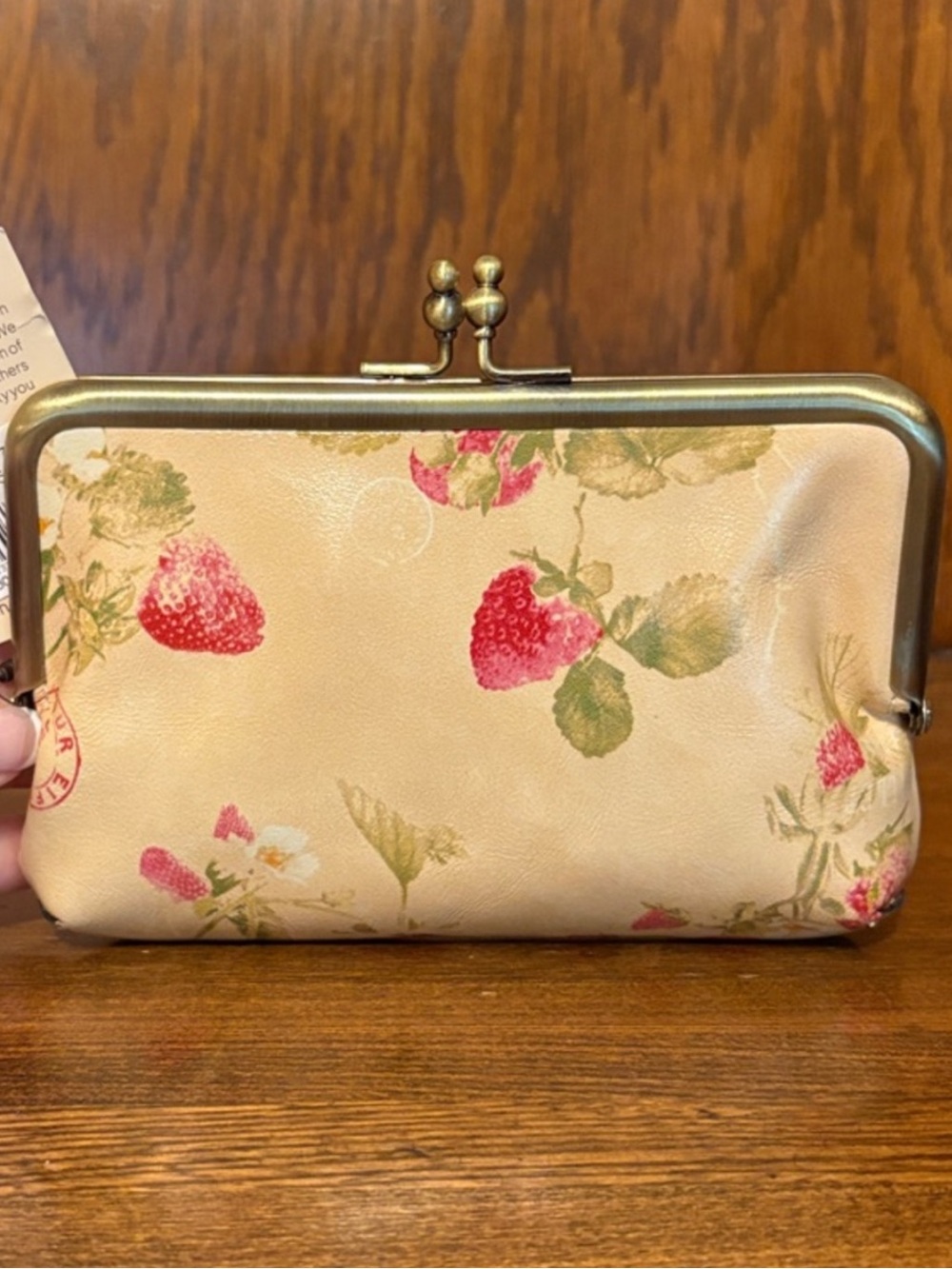 NWT-Patricia Nash-SET-Parisian๐Strawberry-Sandrine Bag & Fira Frame Wallet-$258 - Picture 13 of 16